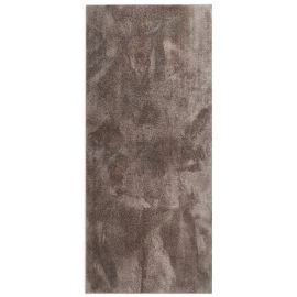 Loper Fluffy Taupe Wasbaar Zacht Hoogpolig Vloerkleed