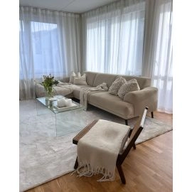 Wasbaar Zacht Hoogpolig Vloerkleed Fluffy Gebroken wit