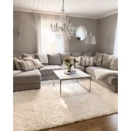 Zacht Hoogpolig Vloerkleed Furry Gebroken wit