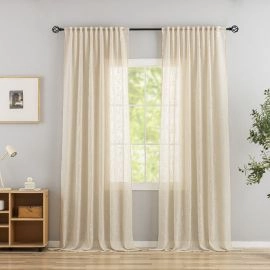 Linnen-look Gordijn 2-pack Kristina Beige