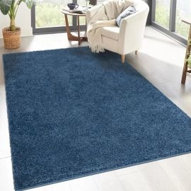 Hoogpolig Vloerkleed Lazy Blauw