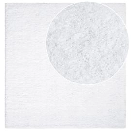 Vierkant Lazy Wit Hoogpolig Vloerkleed