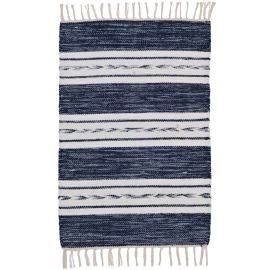 Katoenen Vloerkleed Girsu Blauw