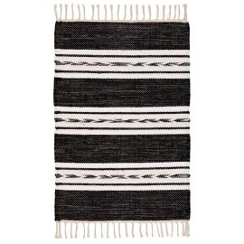 Katoenen Vloerkleed Girsu Zwart