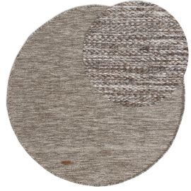 Rond Lunda Greige Wollen Vloerkleed