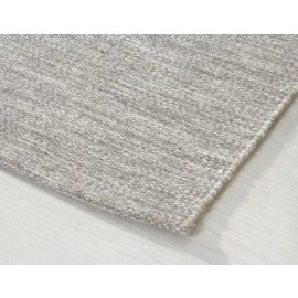 Loper Lunda Lichtgrijs Wollen Vloerkleed