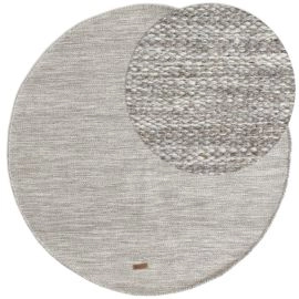 Rond Lunda Lichtgrijs Wollen Vloerkleed