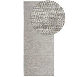 Loper Lunda Lichtgrijs Wollen Vloerkleed