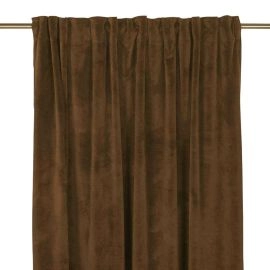 Ruimteverduisterende Fluweel Gordijn 2-pack Mathilde Bruin