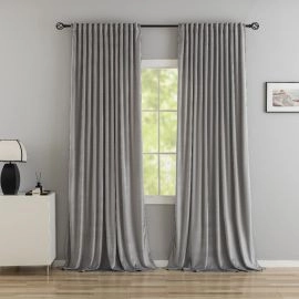 Ruimteverduisterende Fluweel Gordijn 2-pack Mathilde Zilver