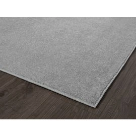 Vierkant Milli Zilver Hoogpolig Vloerkleed