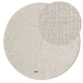 Rond Molly Crème/Grijs Wollen Vloerkleed