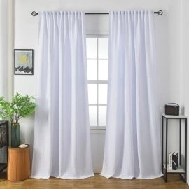 Ruimteverduisterende Fluweel Gordijn 2-pack Nancy Wit