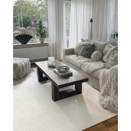 Wollen-look Vloerkleed Nordic Gebroken wit