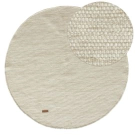 Rond Norrsken Beige Wollen Vloerkleed