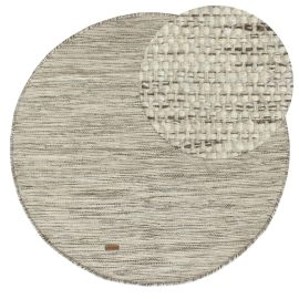 Rond Norrsken Taupe Wollen Vloerkleed