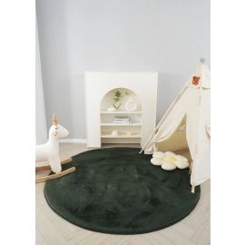 Rond Rabbit Eco Donkergroen Pelskleed