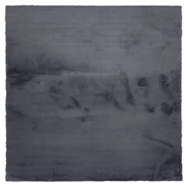 Vierkant Rabbit Eco Donkergrijs Pelskleed