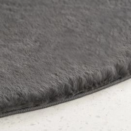 Rond Rabbit Eco Donkergrijs Pelskleed
