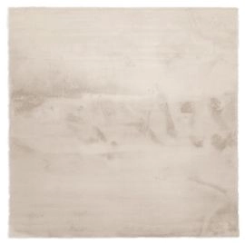 Vierkant Rabbit Eco Lichtbeige Pelskleed