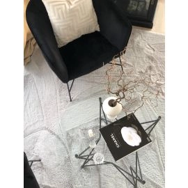 Vierkant Rabbit Eco Zilver Pelskleed