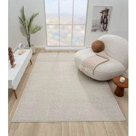 Wollen-look Vloerkleed Tokyo Gebroken wit