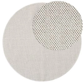 Rond Tokyo Gebroken wit Wollen-look Vloerkleed