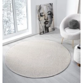 Rond Tokyo Gebroken wit Wollen-look Vloerkleed