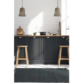 Loper Kireli Antraciet Katoenen Vloerkleed