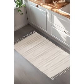 Loper Kireli Gebroken wit Katoenen Vloerkleed