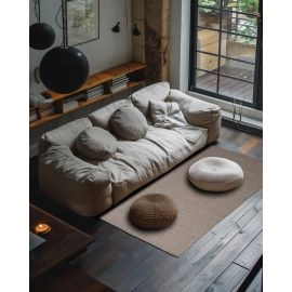 Wollen Vloerkleed Celyra Donkerbeige