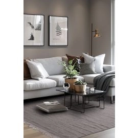 Wollen Vloerkleed Dravik Grijs