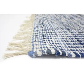Katoenen Vloerkleed Eshnunna Blauw
